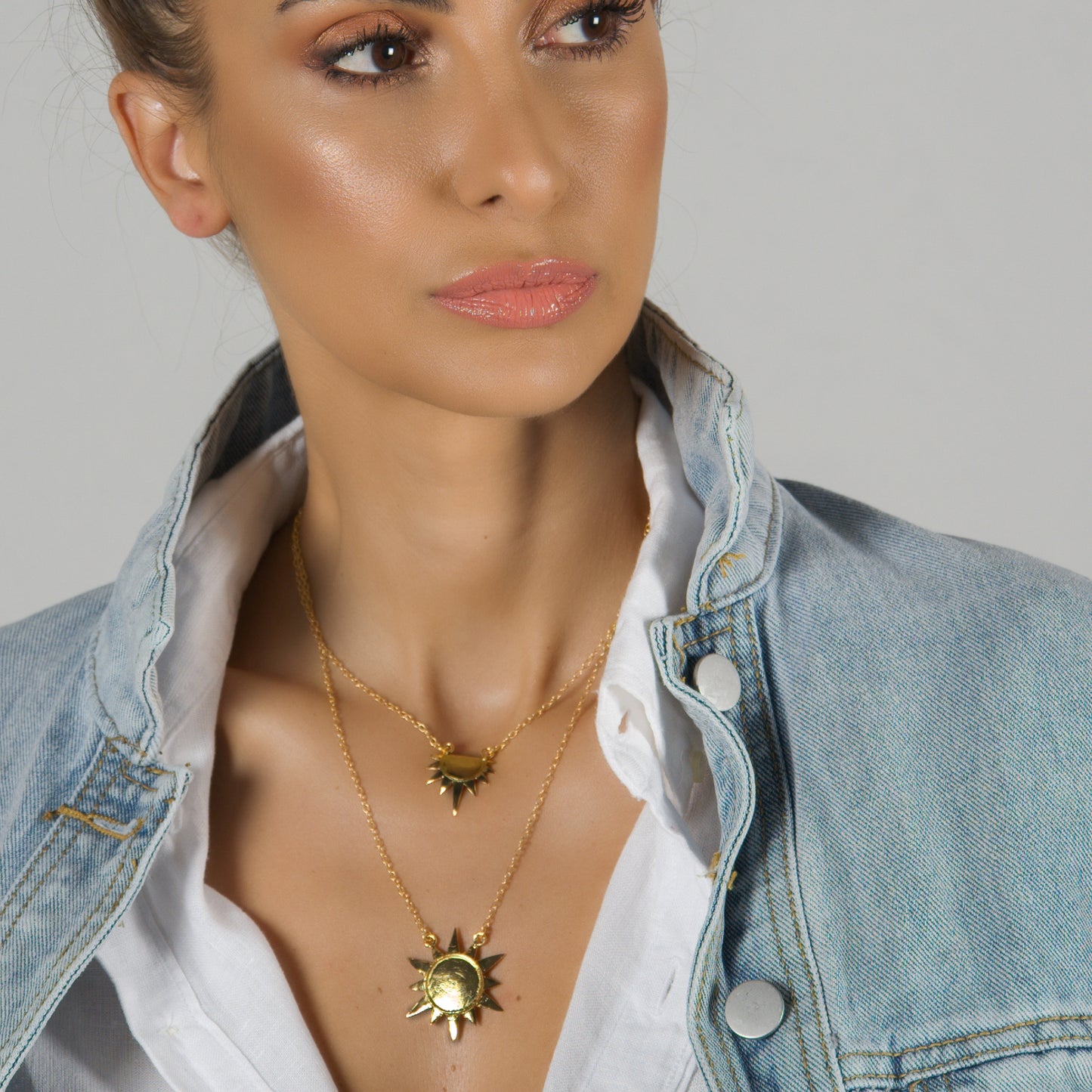 Double Layered Sun Necklace