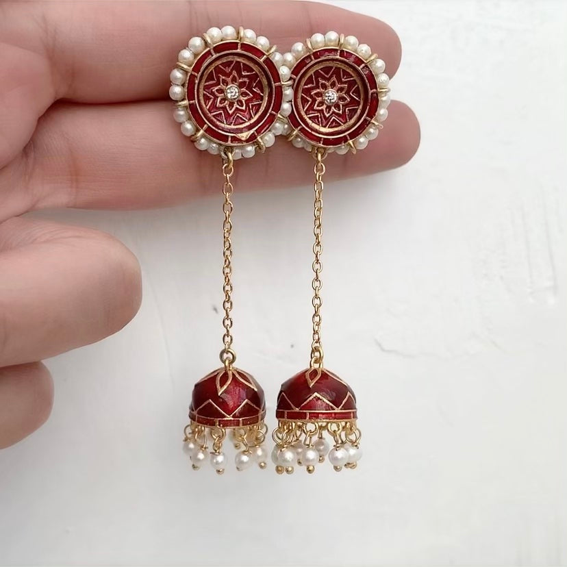 Enamel Chain Danglers