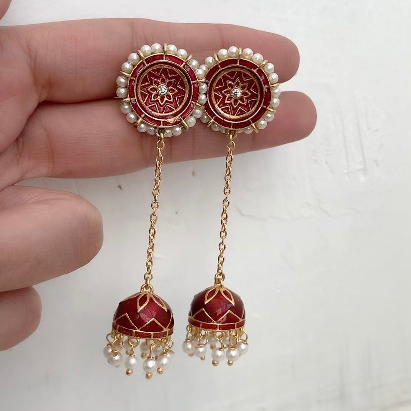 Enamel Chain Danglers