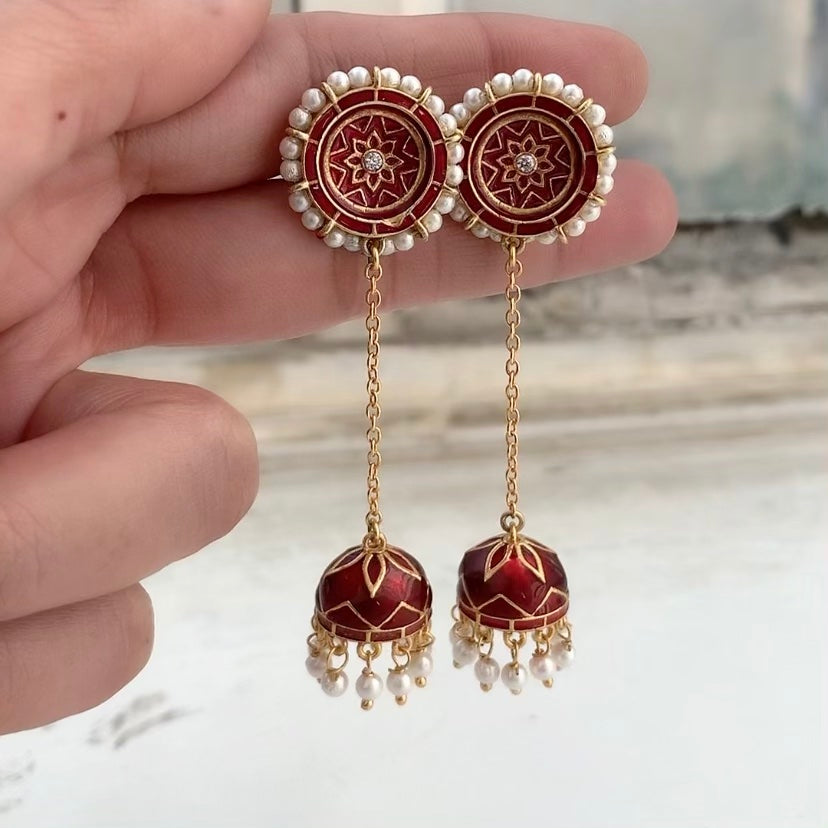 Enamel Chain Danglers