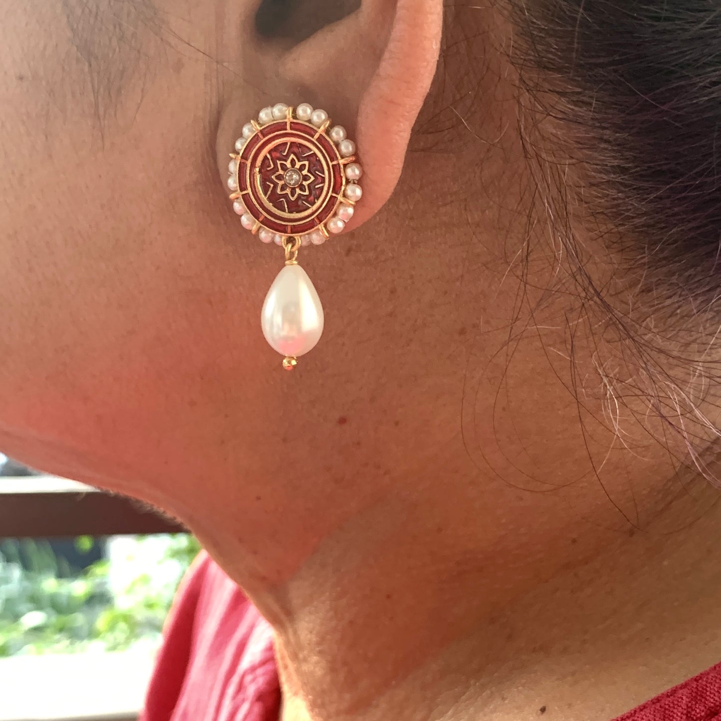 Enamel Chakri Earrings