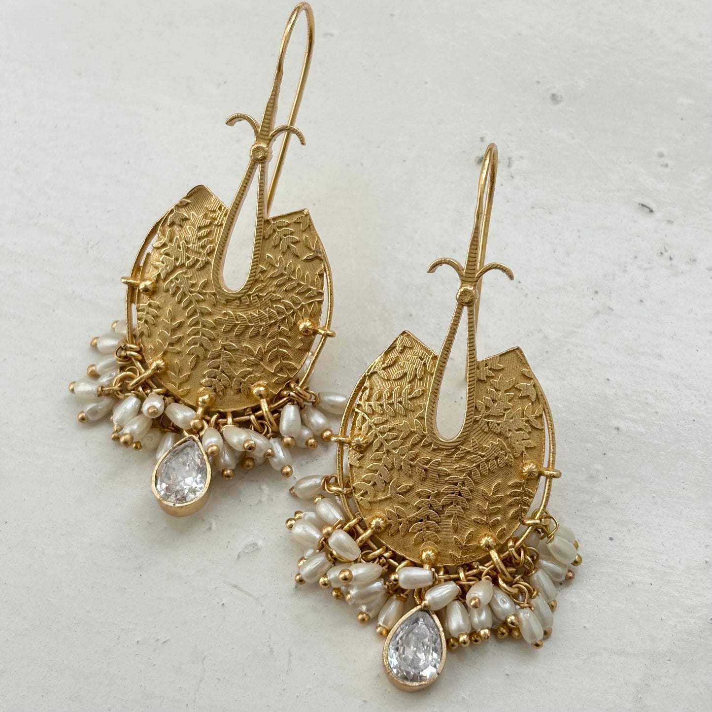 Embossed Floral Earrings