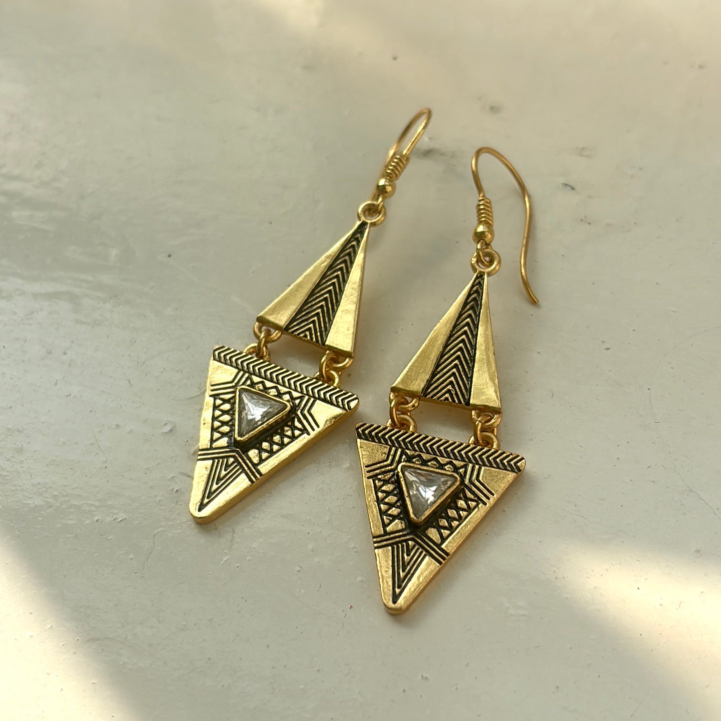 Geometric Enamel Earrings