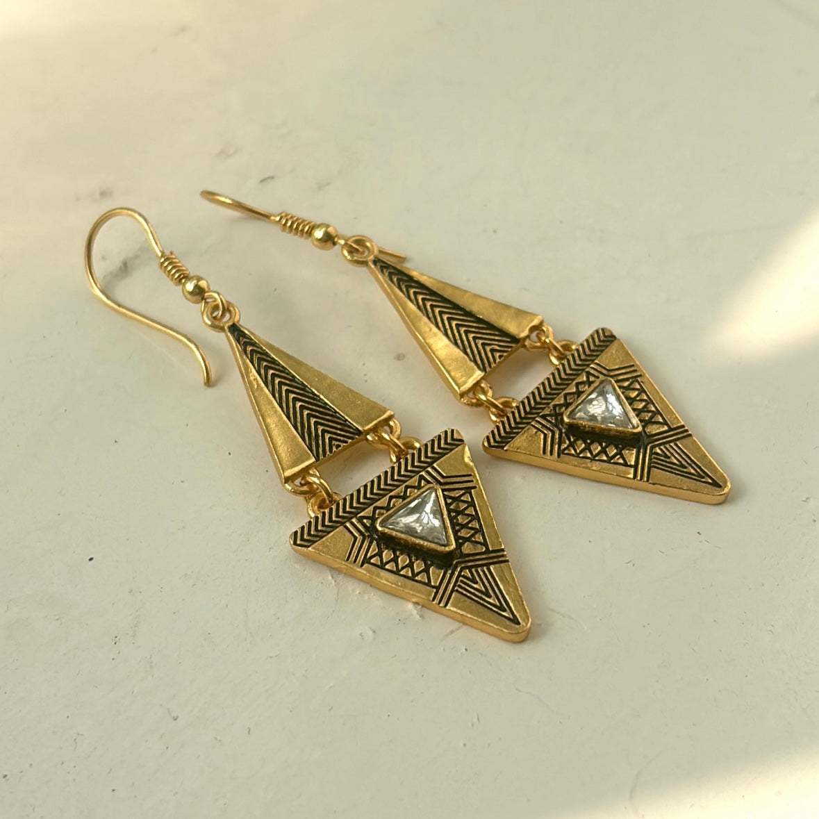 Geometric Enamel Earrings