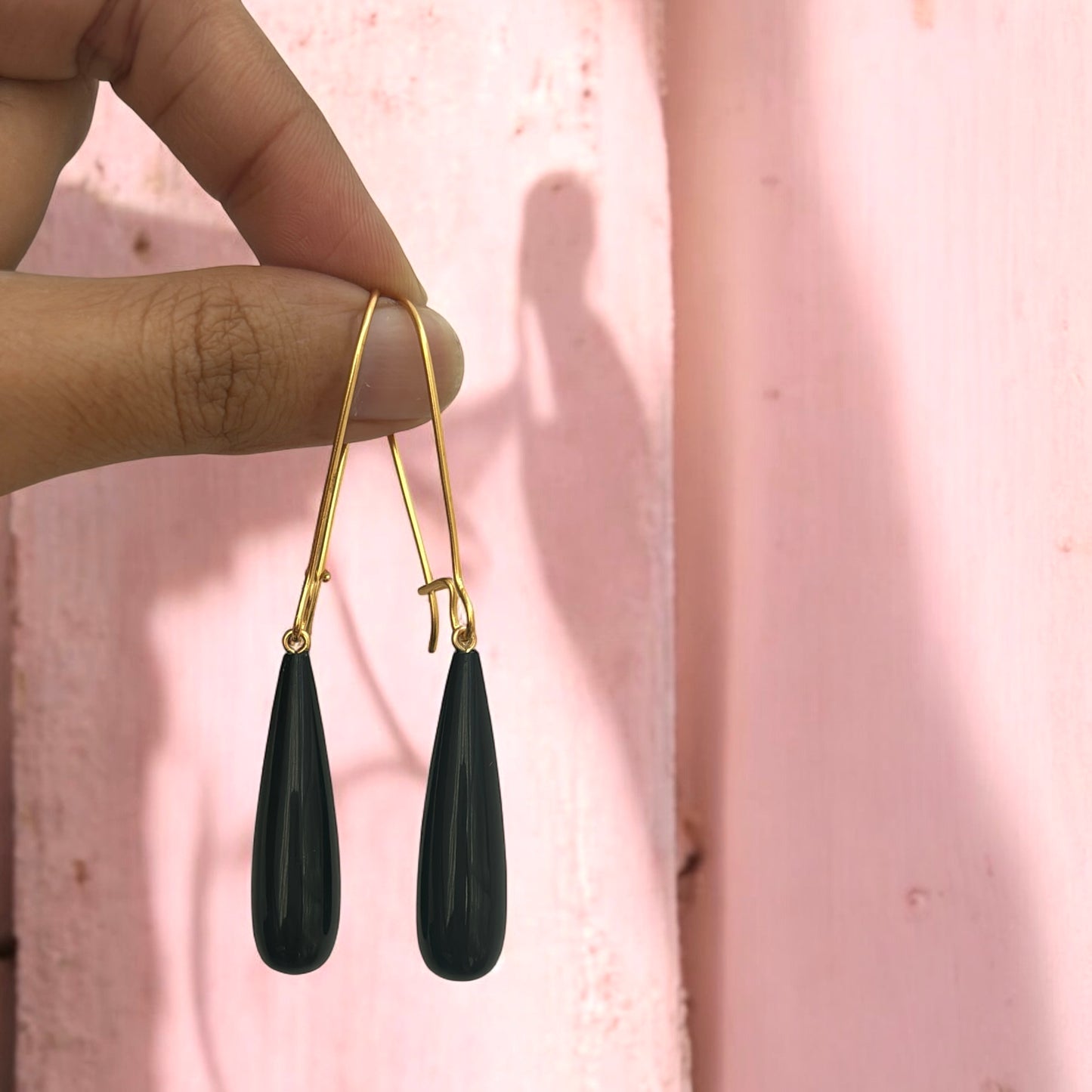 Black Onyx Danglers