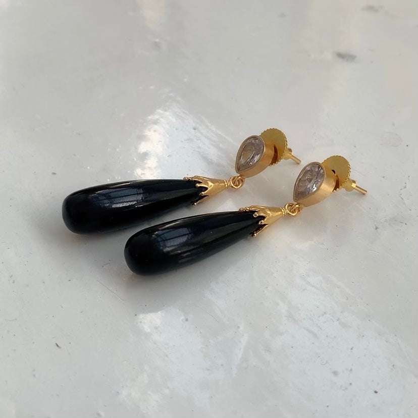 Black & White Drop Earrings
