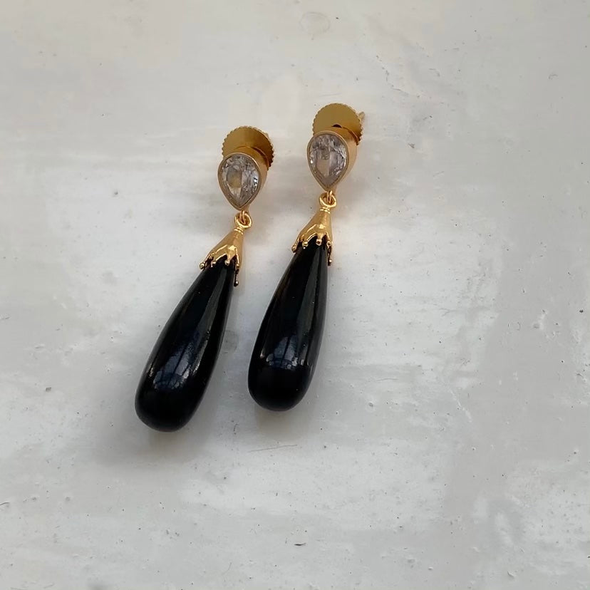 Black & White Drop Earrings