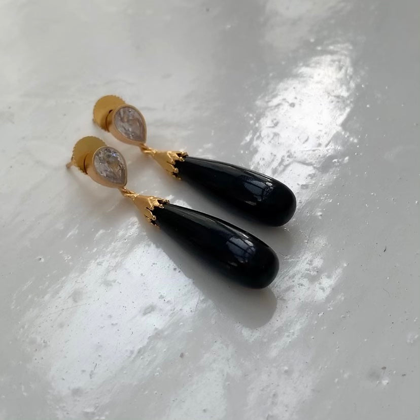 Black & White Drop Earrings