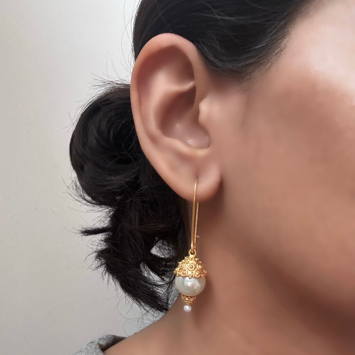 Pearl Dangler Hook Earrings