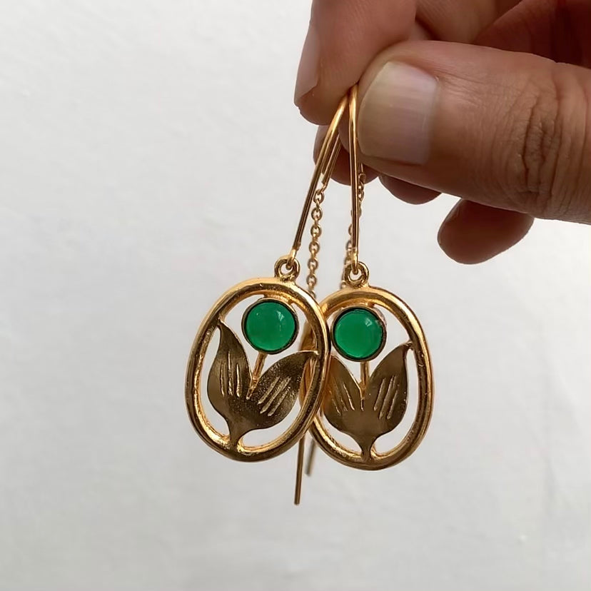 Floral Threader Earrings