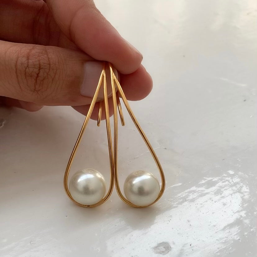 Pearl Loop Earrings