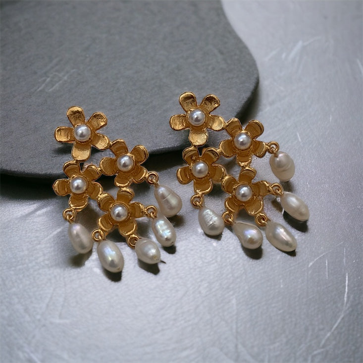 Flower Chandelier Earrings
