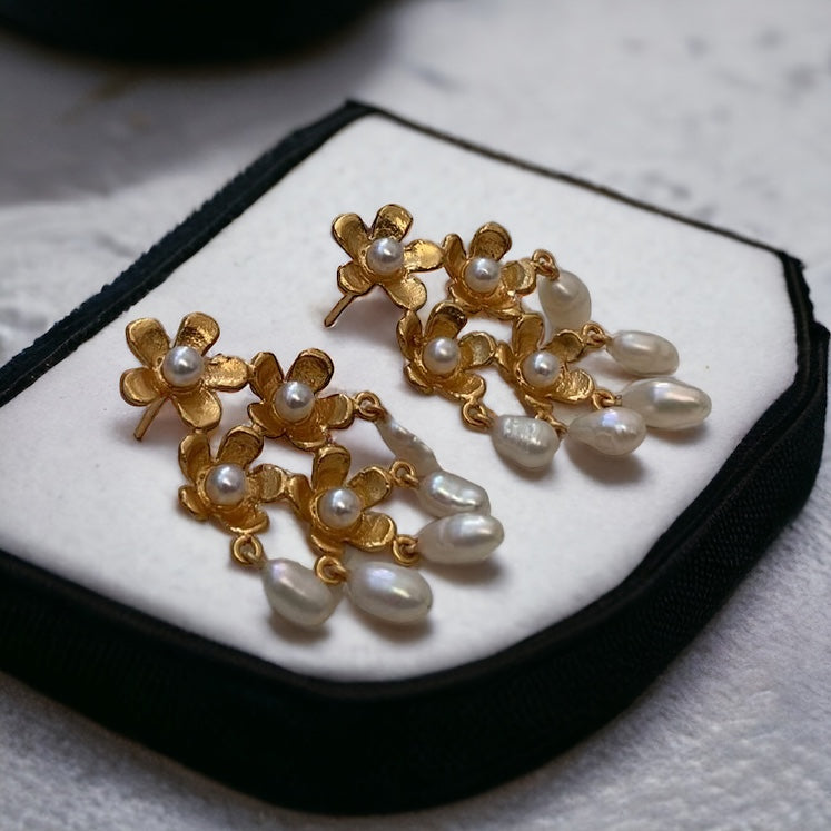 Flower Chandelier Earrings