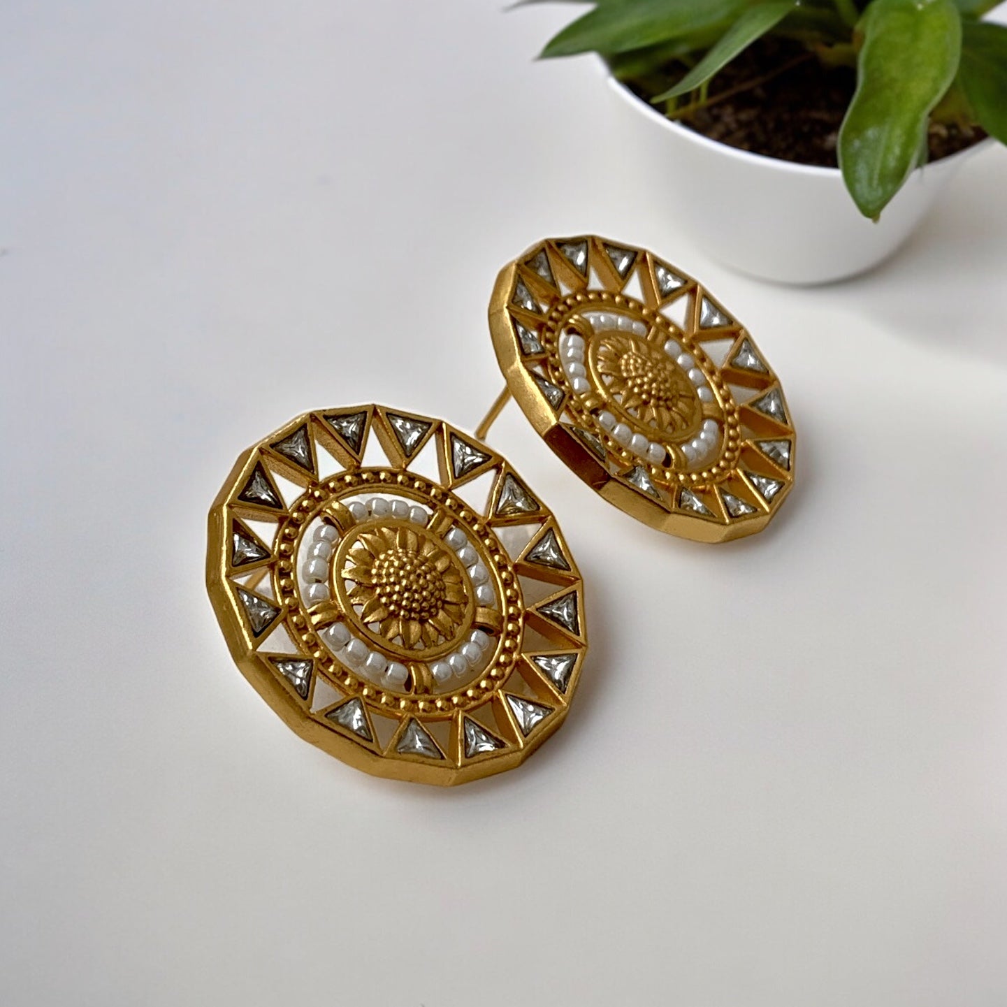 Polki Chakra Studs