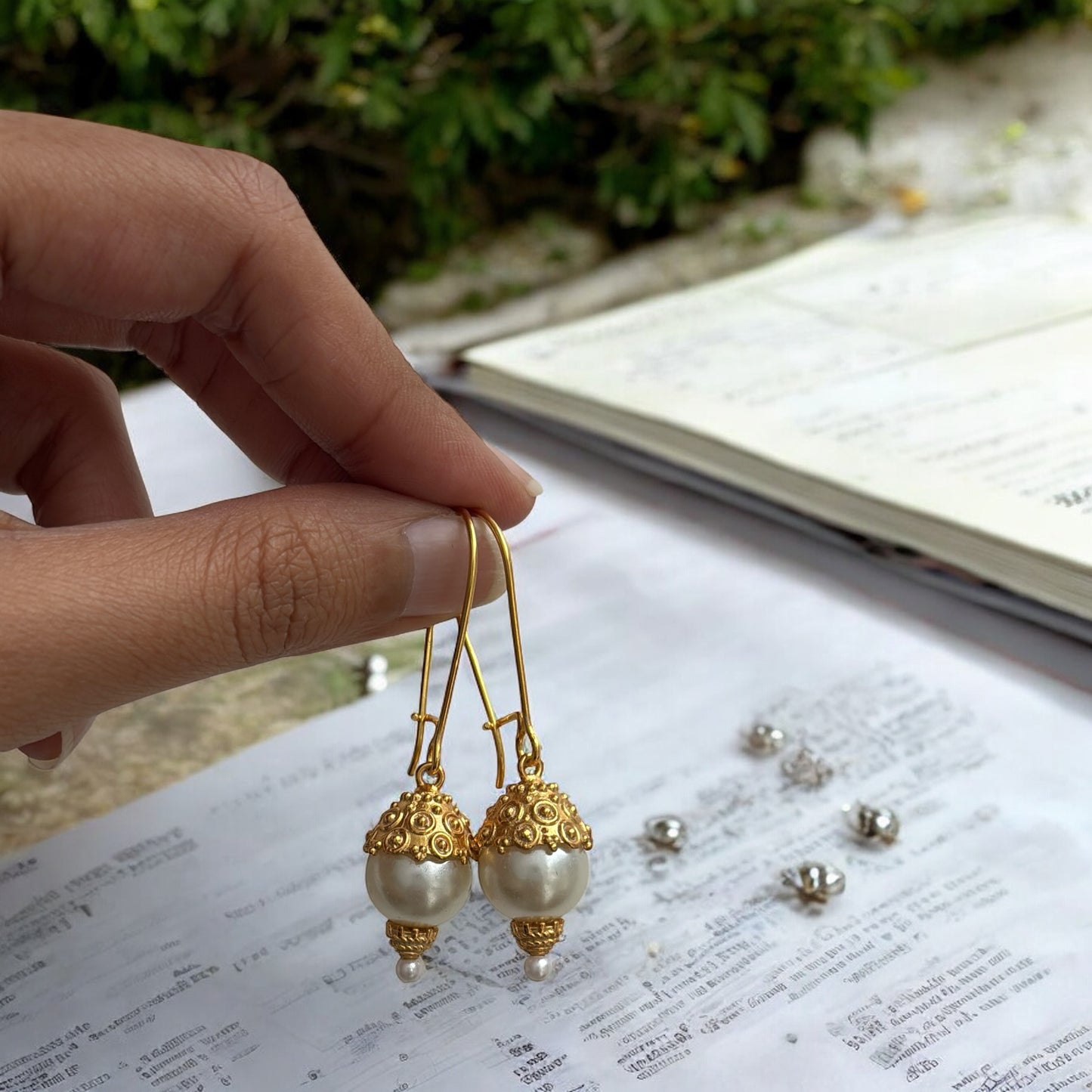 Pearl Dangler Hook Earrings