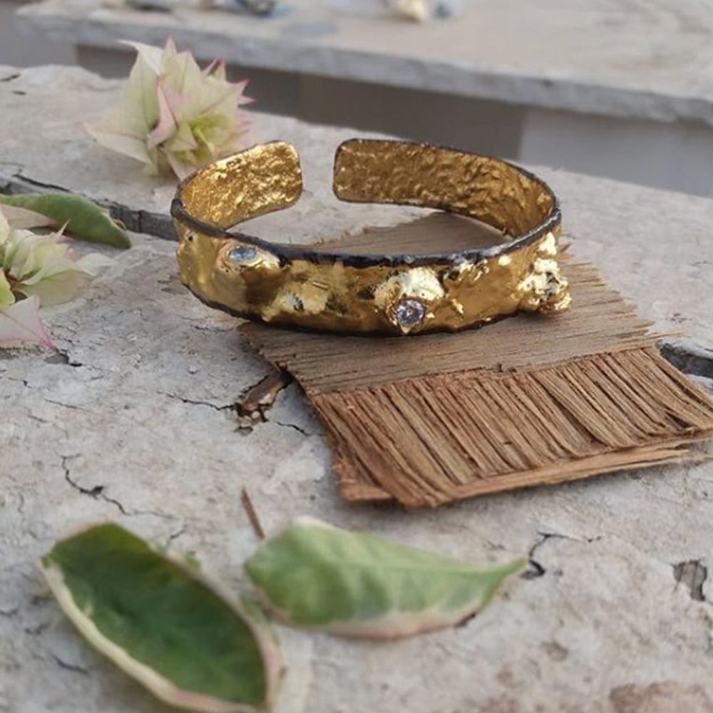 3 Stone Lava Bracelet