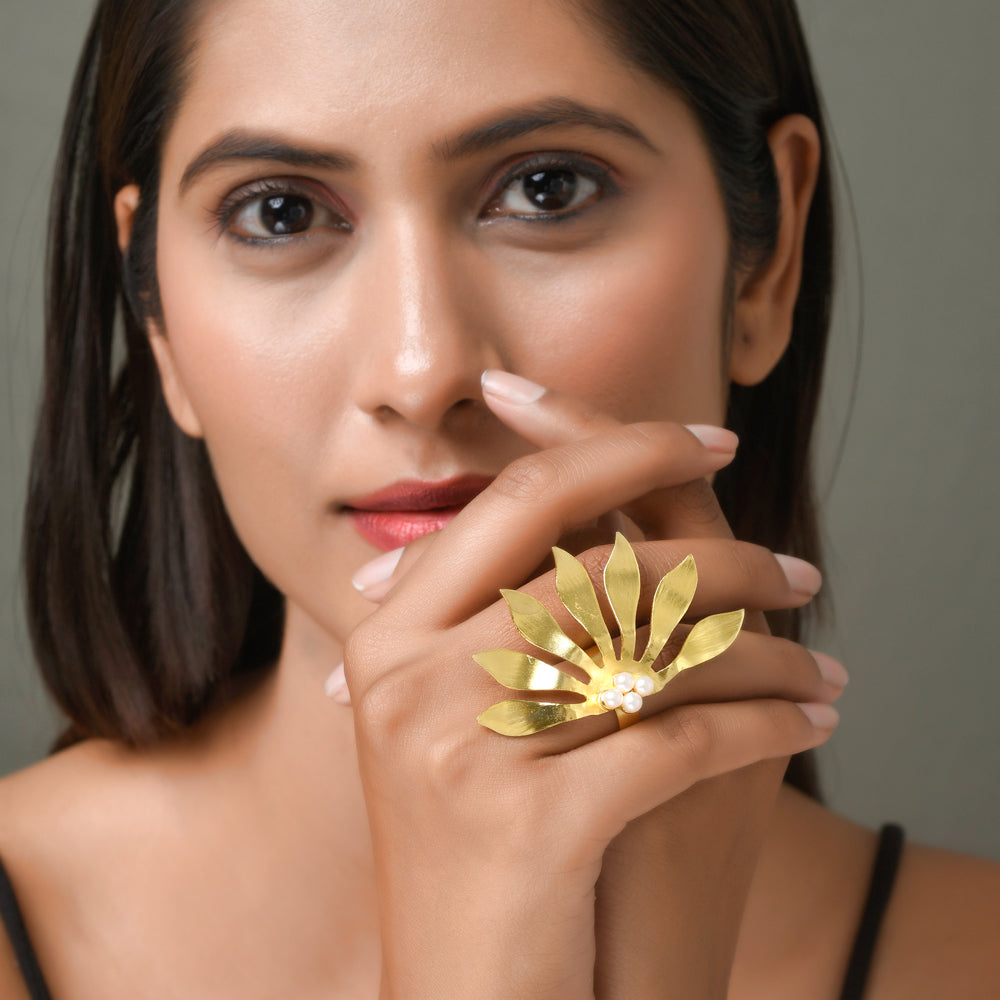 Abstract Flower Ring