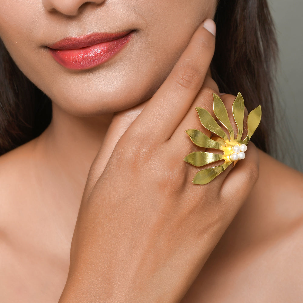 Abstract Flower Ring