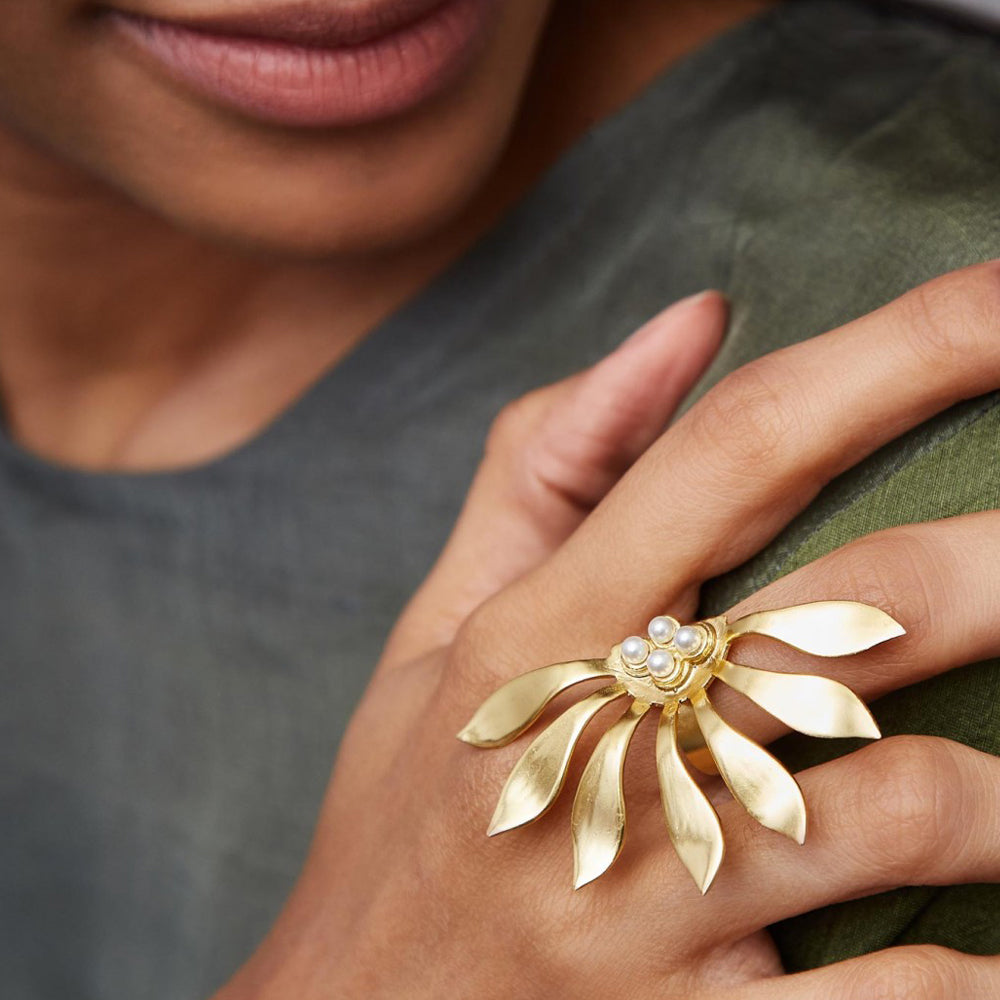 Abstract Flower Ring
