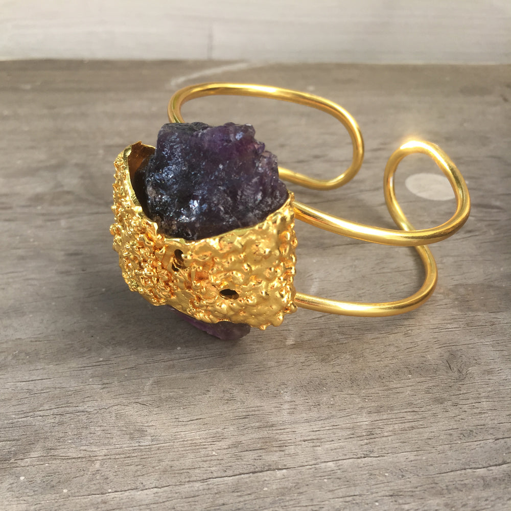 Amethyst Lava Bracelet