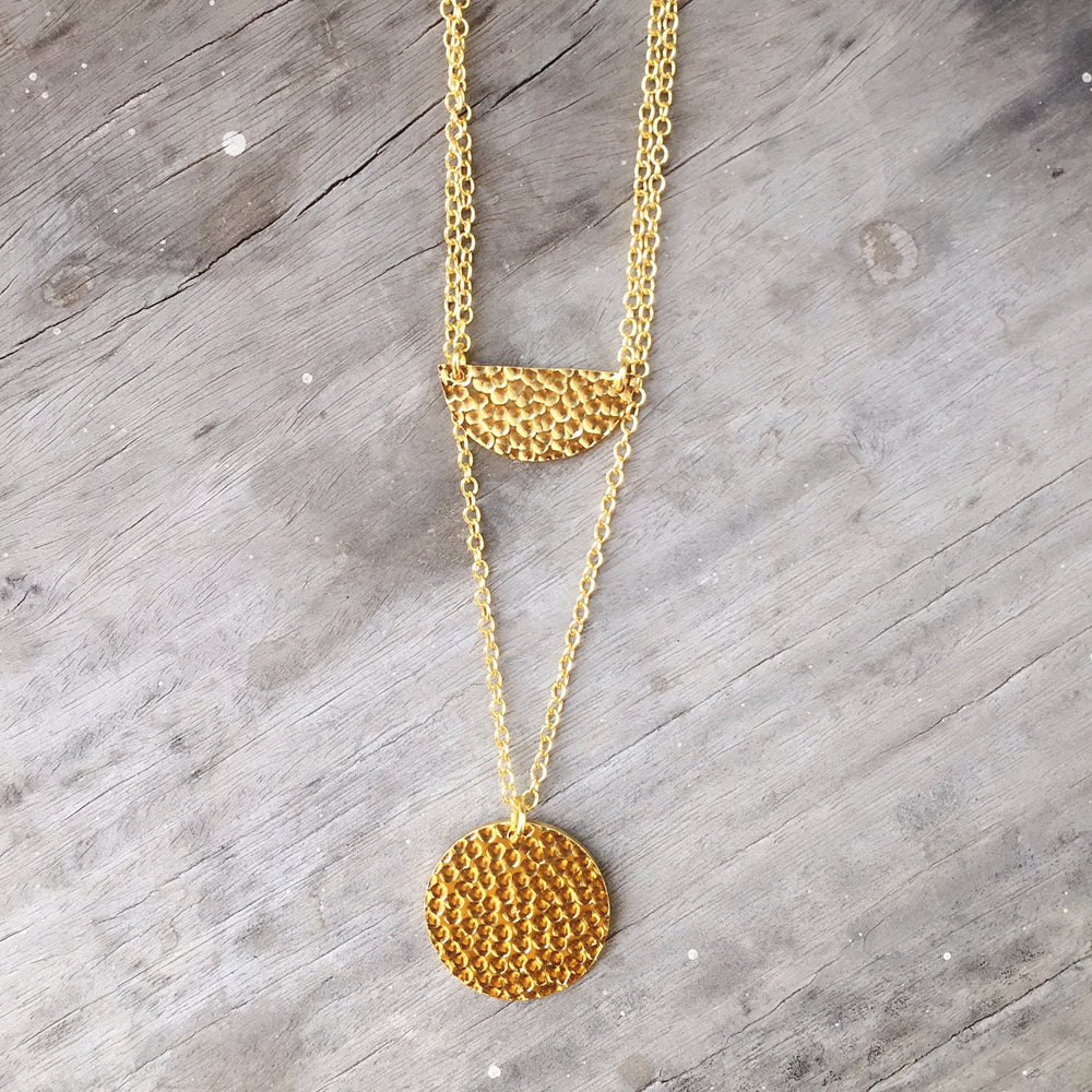 Double Layered Circle Necklace