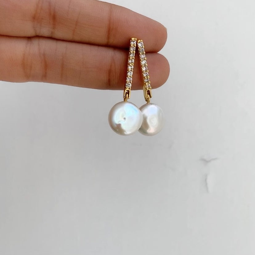 Pearl Bar Earrings
