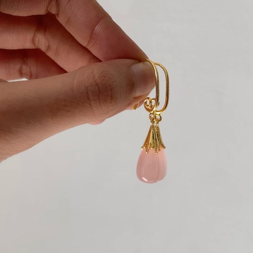 Rose Quartz Drop Earrings