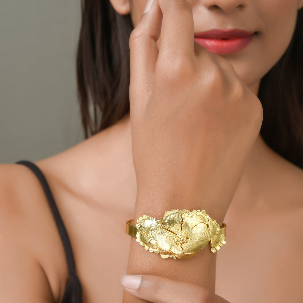 Textured Floral Bracelet