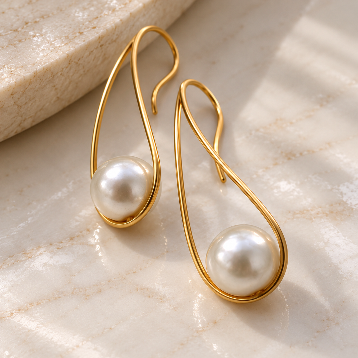 Pearl Loop Earrings