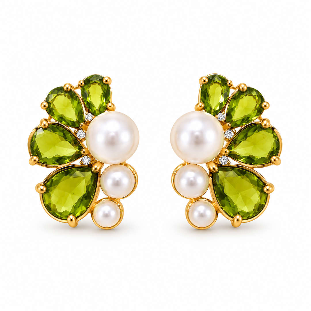 Olive Pearl Studs
