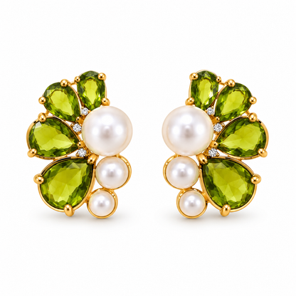 Olive Pearl Studs
