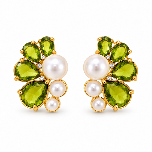 Olive Pearl Studs