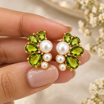 Olive Pearl Studs