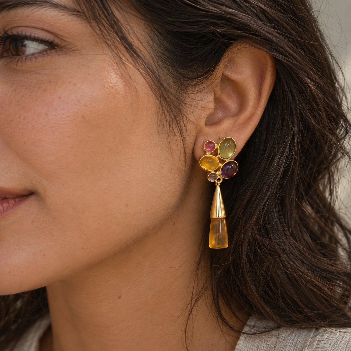 Multi Stone Danglers