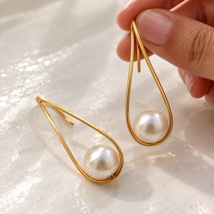 Pearl Loop Earrings