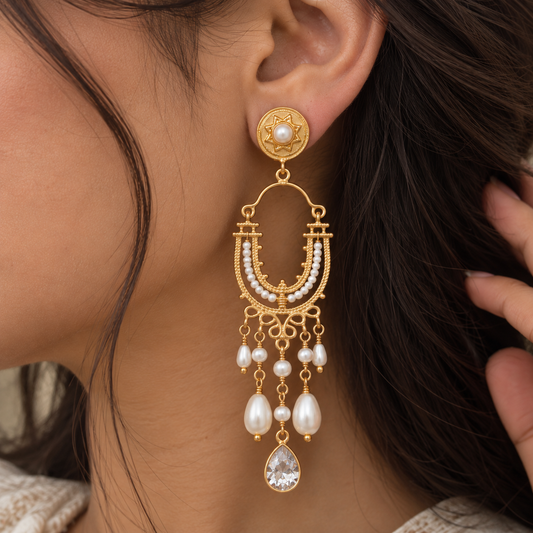 Pearl Jhilmil Earrings