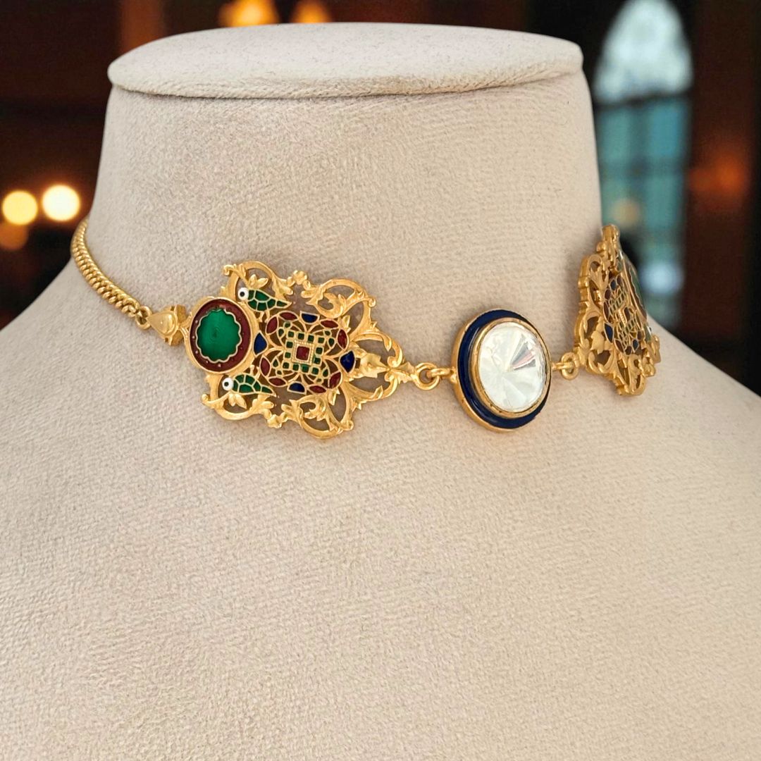 Polki & Enamel Choker