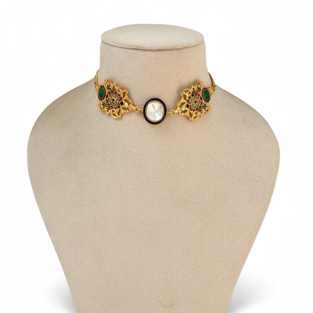 Polki & Enamel Choker