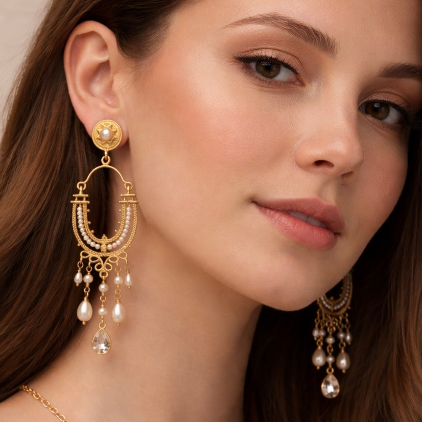 Pearl Jhilmil Earrings