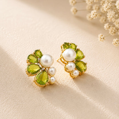 Olive Pearl Studs