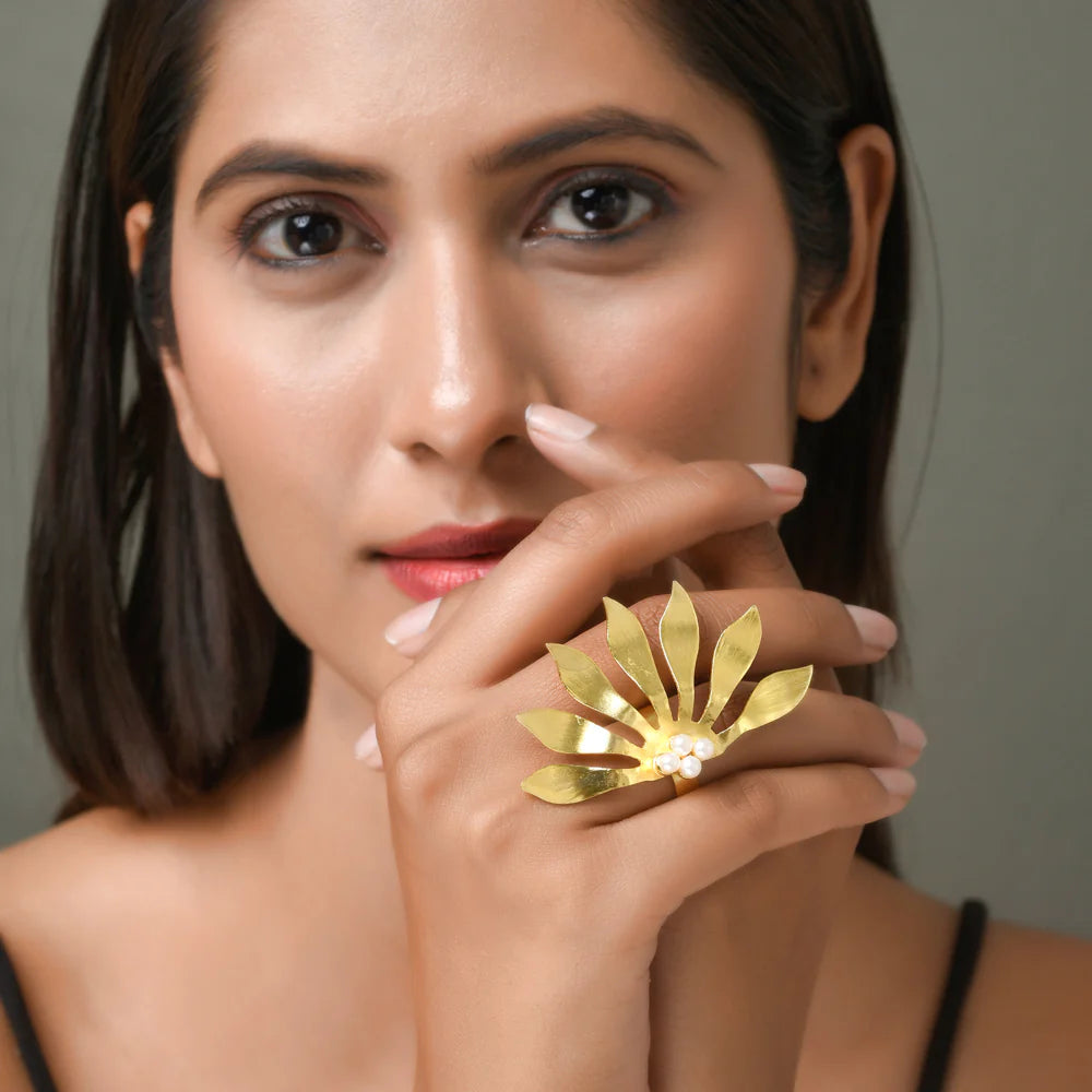 Abstract Flower Ring