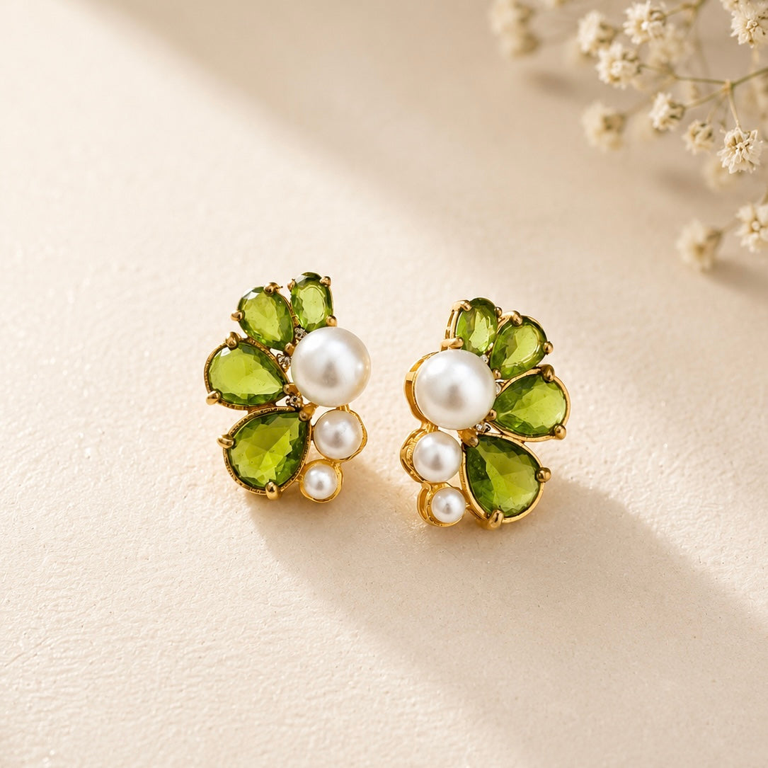 Olive Pearl Studs