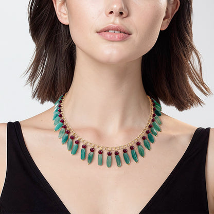 Semi Precious Green Aventurine Necklace