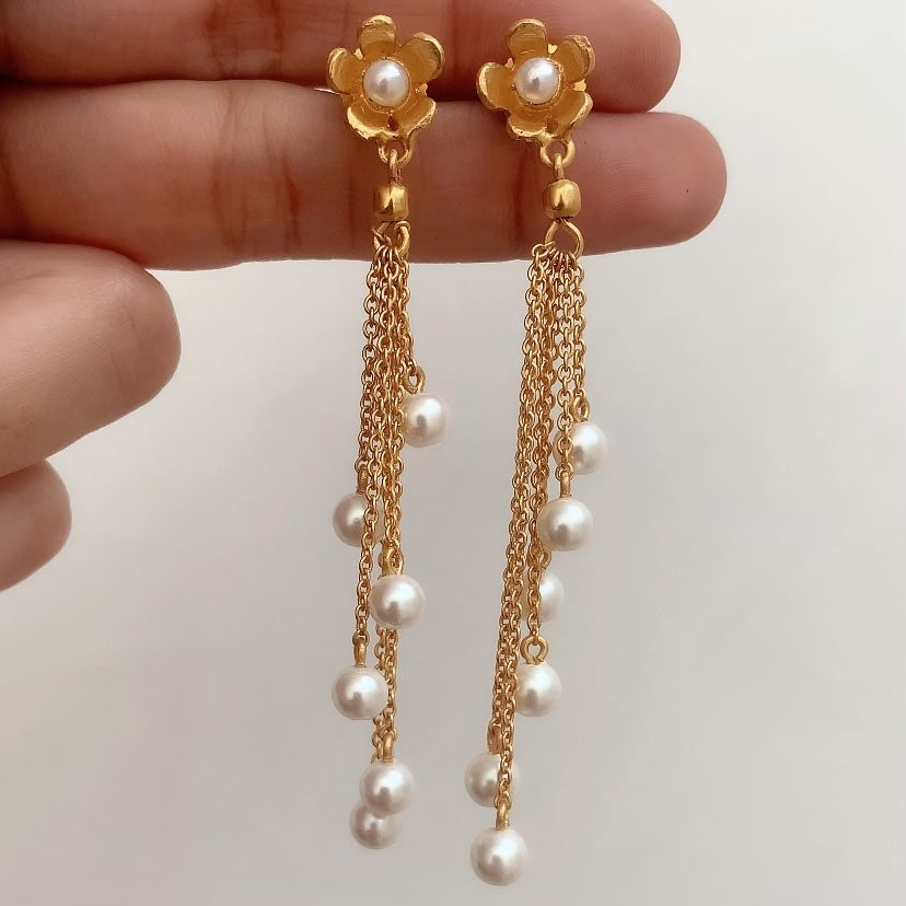 Hanging hotsell chain earrings