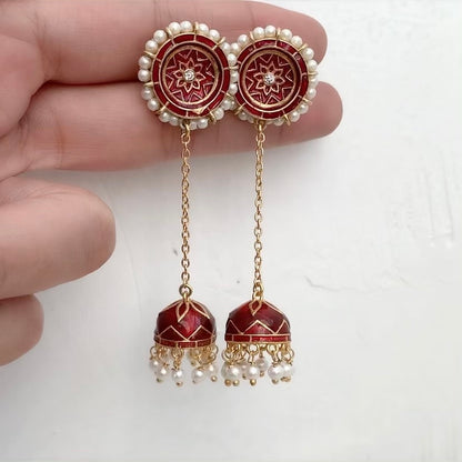 Enamel Chain Danglers