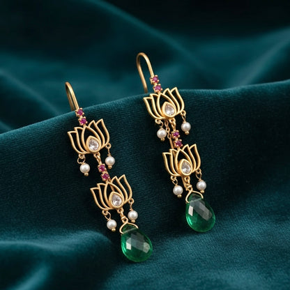 Lotus Threader Earrings