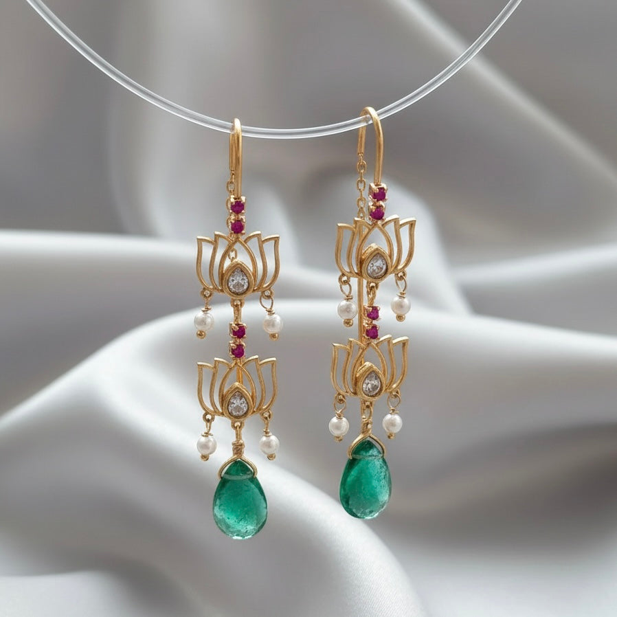 Lotus Threader Earrings