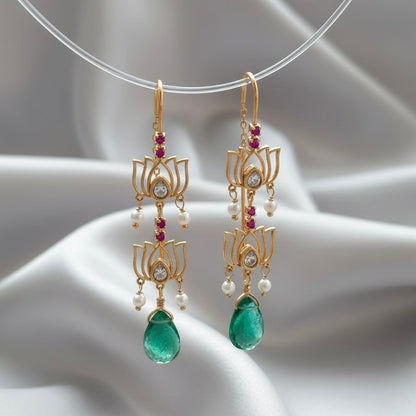 Lotus Threader Earrings