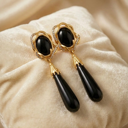 Midnight Serpentine Drop Earrings