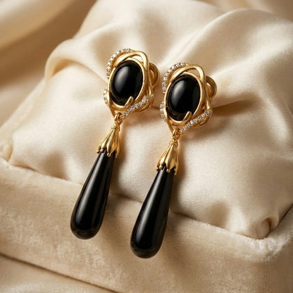 Midnight Serpentine Drop Earrings